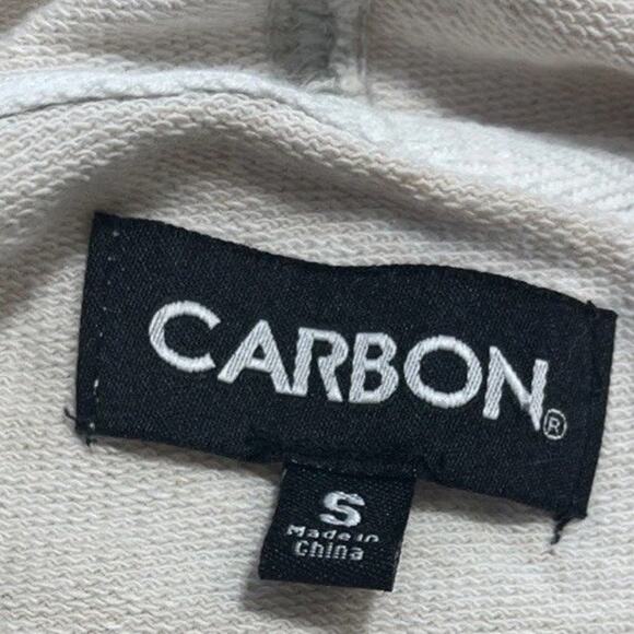 Carbon Mens Short Sleeve Sweatshirt Size S Small Hoodie Colorblock Excellent - Picture 7 of 7